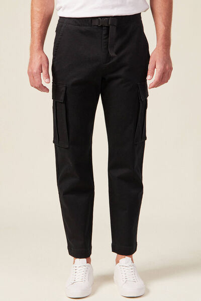 Pantalon battle boucle clip noir homme