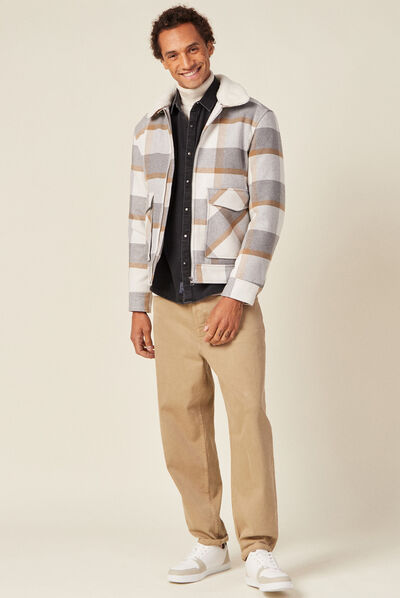 Blouson éco-responsable ecru homme