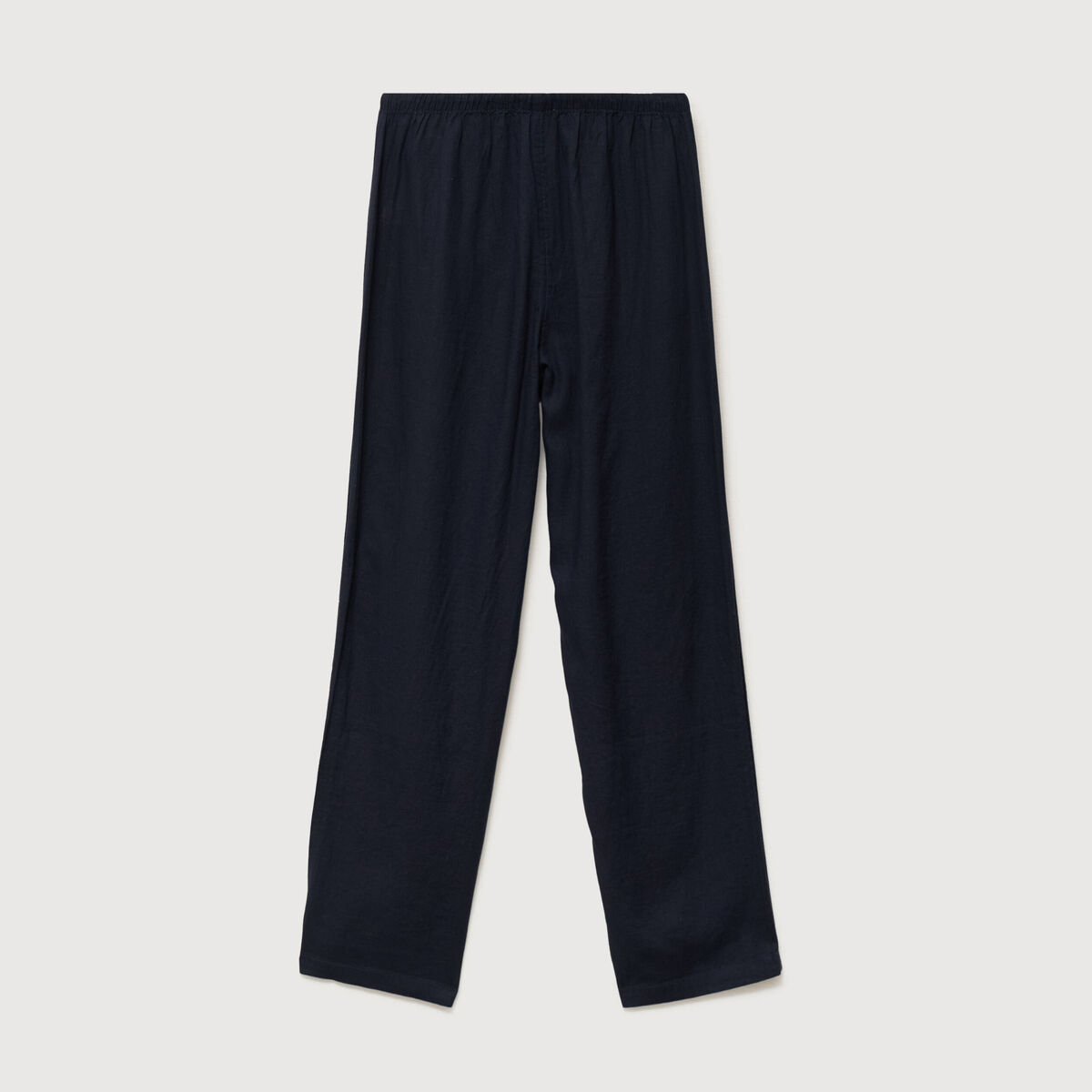 Pantalon standard fluide bleu marine femme