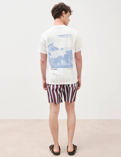 T-shirt en coton ecru homme