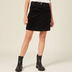 Jupe moulante velours noir femme
