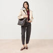 Blouson court oversize col sherpa creme femme
