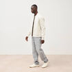 Sweat manches longues brod&eacute; gris clair homme