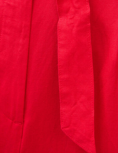 Combinaison salopette sans manches rouge femme