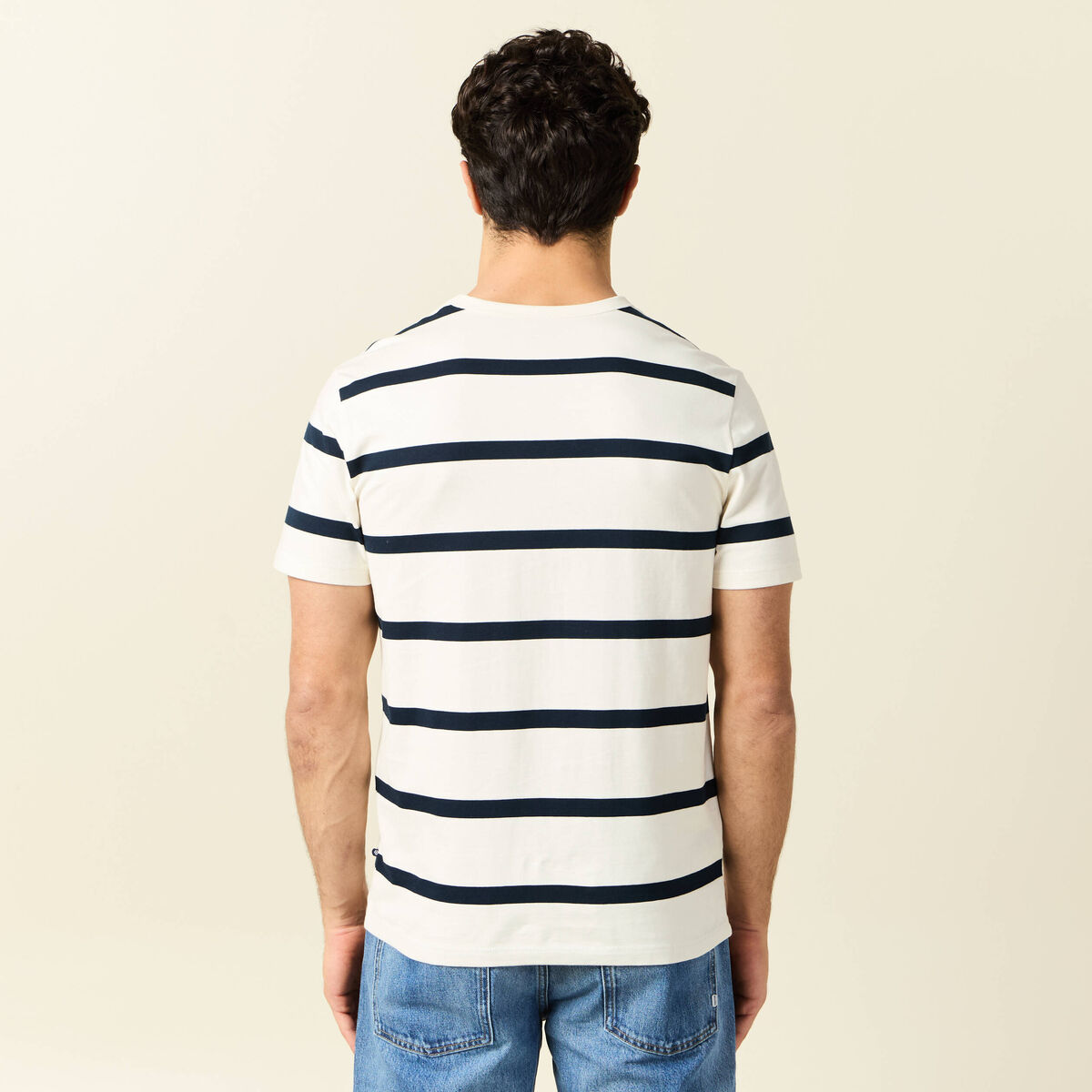 T-shirt manches courtes ecru homme