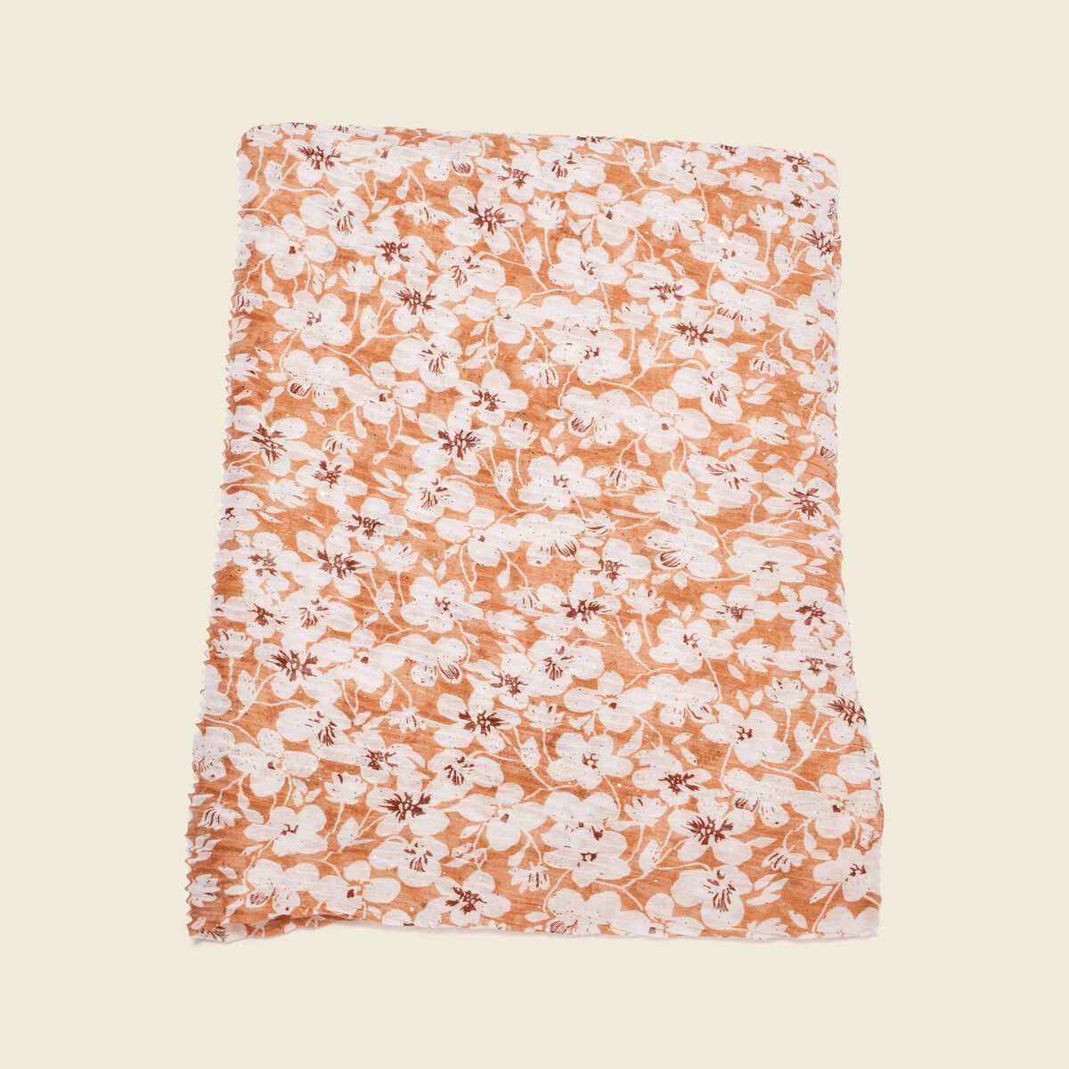 Foulard plissé beige femme