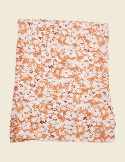 Foulard plissé beige femme