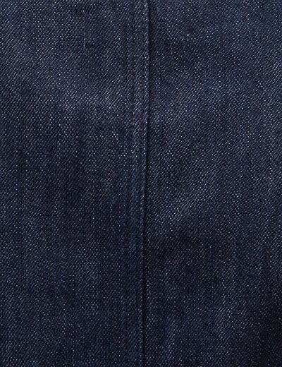 Gilet en jeans sans manches col rond denim brut femme