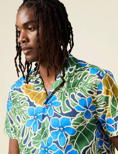 Chemise manches courtes multicolore homme