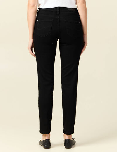 Jeans Vanessa - slim taille basse 7/8ème denim noir femme