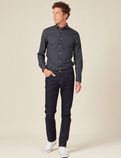 Chemise éco-responsable bleu marine homme