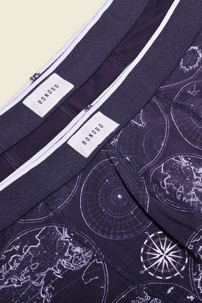 Lot 2 boxers bleu marine homme