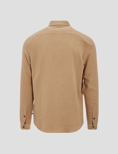 Chemise manches longues vert kaki homme