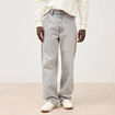 Jeans loose longueur 34 en coton denim gris clair homme