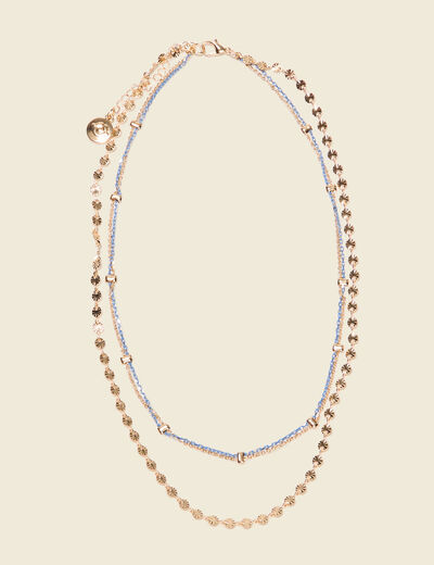 Collier multirangs couleur or femme