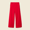 Pantalon loose taille standard fluide rouge femme