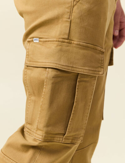 Pantalon battle bas resserré vert kaki homme