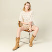 T-shirt manches courtes ecru femme