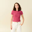 T-shirt manches courtes vieux rose femme