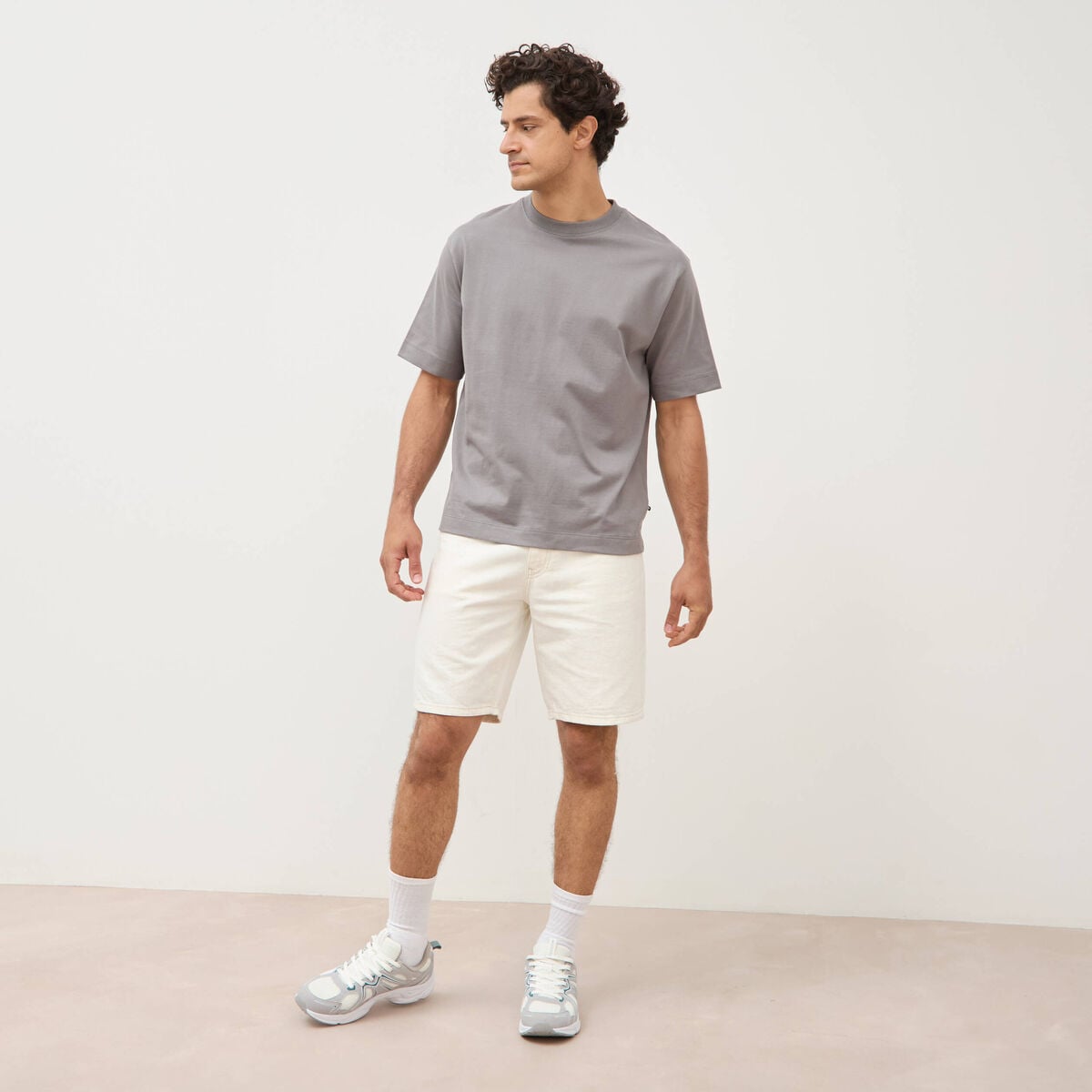 T-shirt en coton gris homme