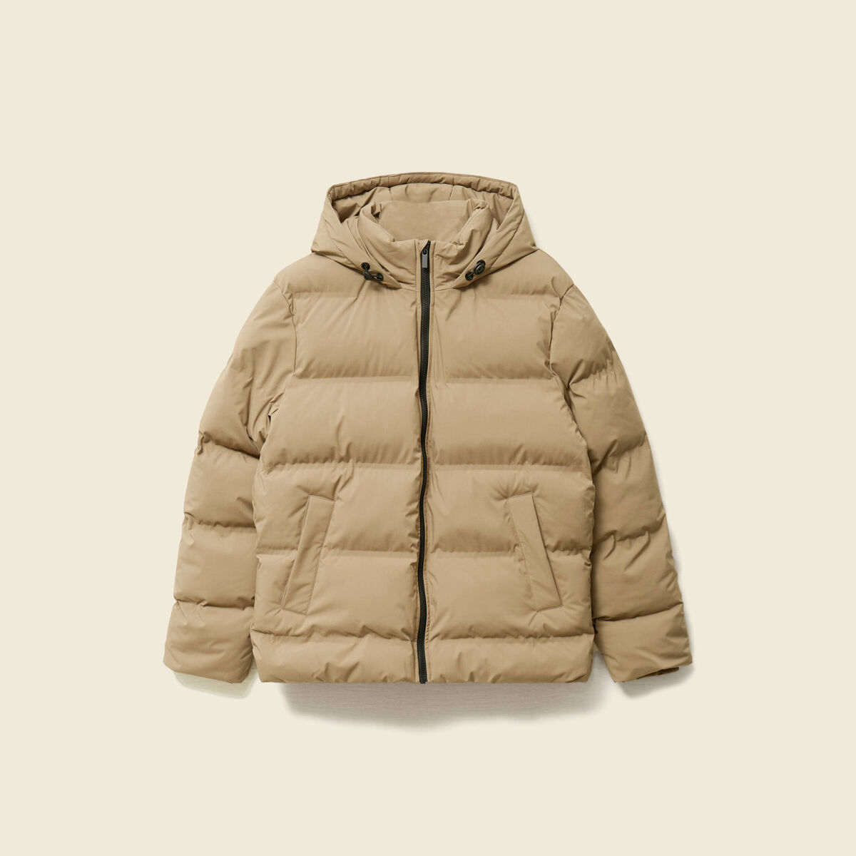 Doudoune avec capuche taupe homme