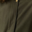 Parka oversize courte col classique vert kaki femme