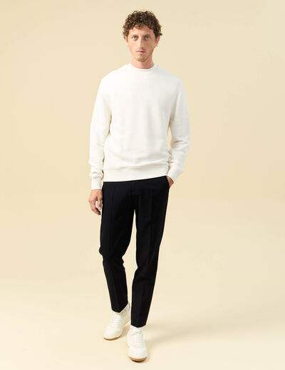 Sweat manches longues ecru homme