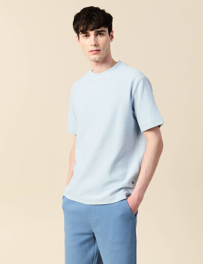 T-shirt manches courtes bleu ciel homme