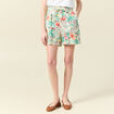 Short droite taille haute blanc femme