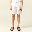 Bermuda droit avec pinces ecru homme
