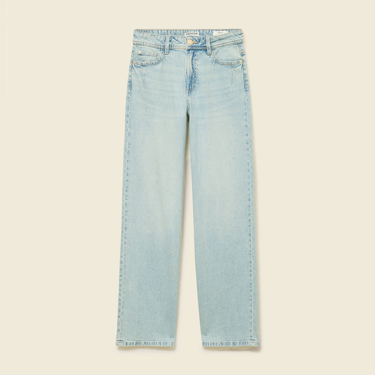 Jeans large taille standard bleu femme