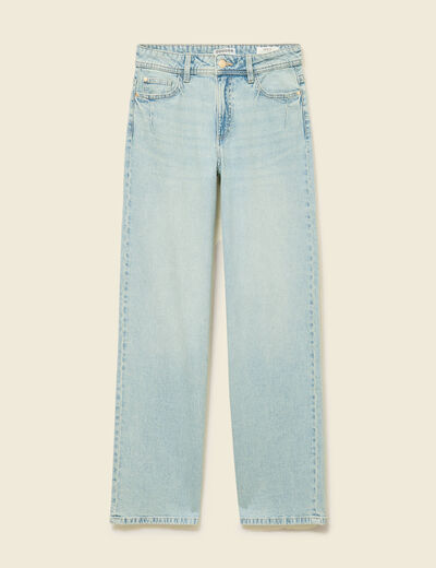 Jeans large taille standard bleu femme