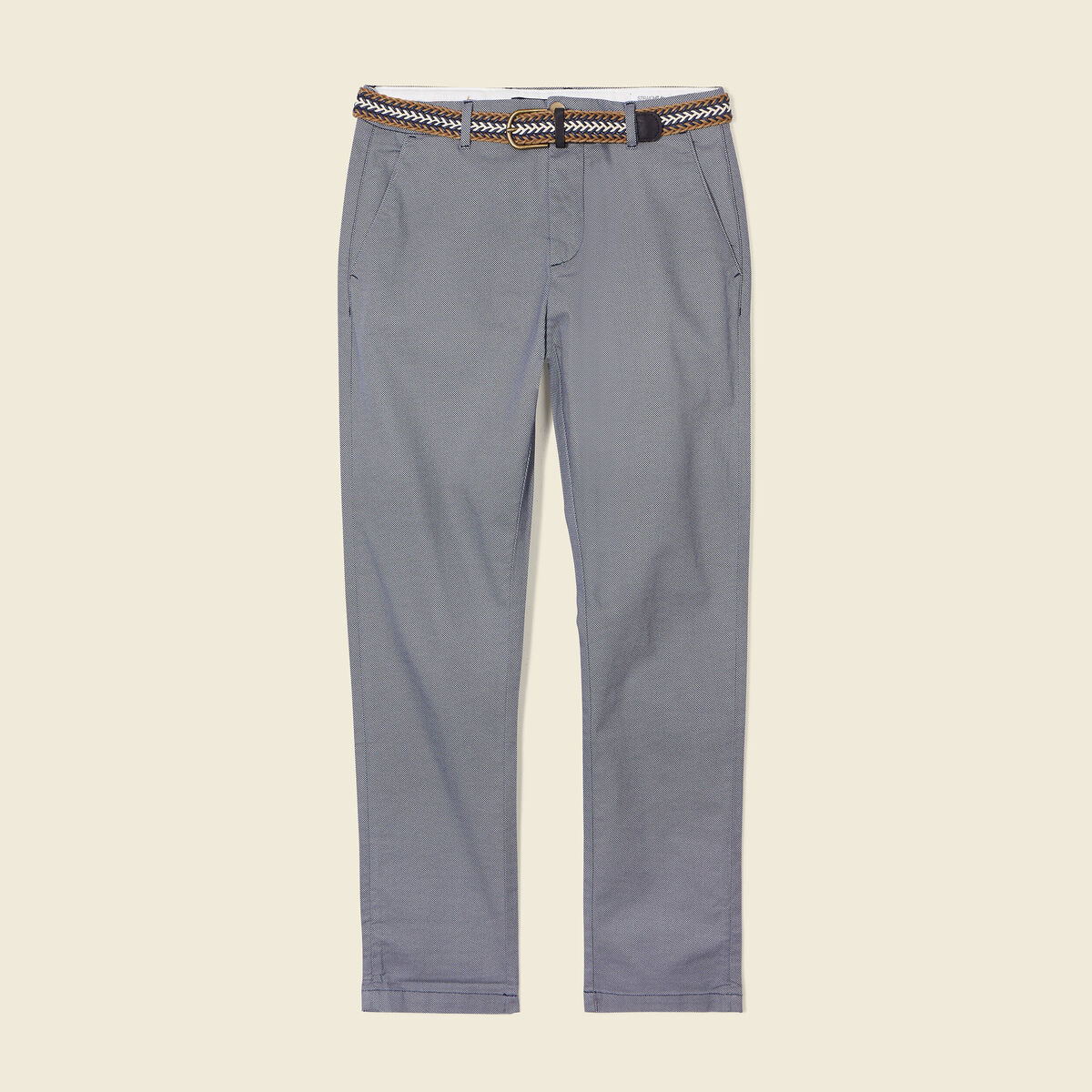 Pantalon chino straight bleu homme