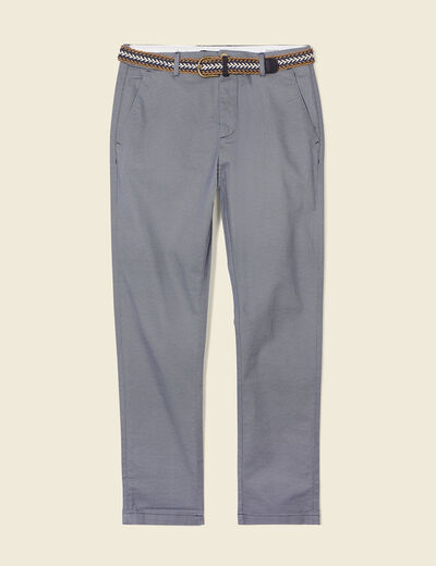 Pantalon chino straight bleu homme