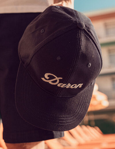 Casquette brodée bleu marine homme