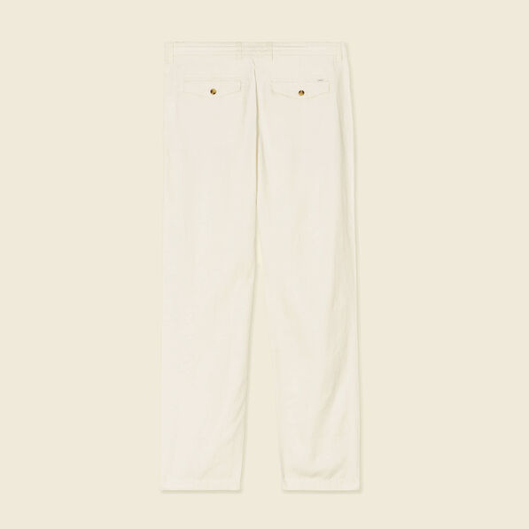 Pantalon chino straight ecru homme