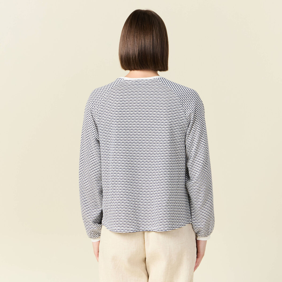 T-shirt manches longues ecru femme