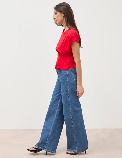 T-shirt manches courtes rouge femme