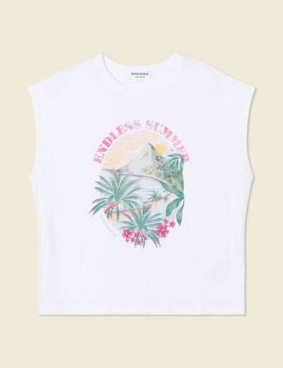 T-shirt éco-responsable blanc femme