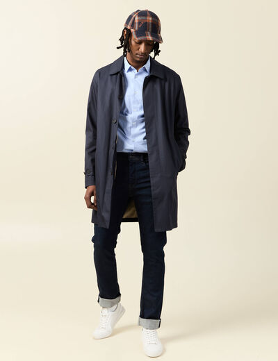 Chemise manches longues bleu homme