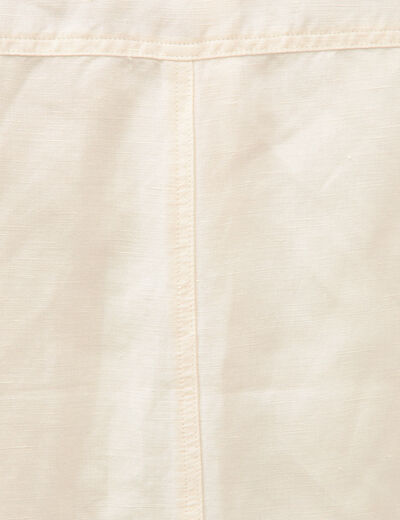 Veste courte boutonn&eacute;e ecru femme