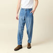 Chino droit longueur 32 en coton denim stone homme