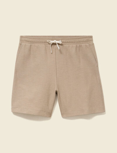 Short droit avec cordon beige homme