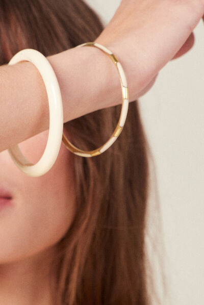 Lot 3 bracelets ecru femme