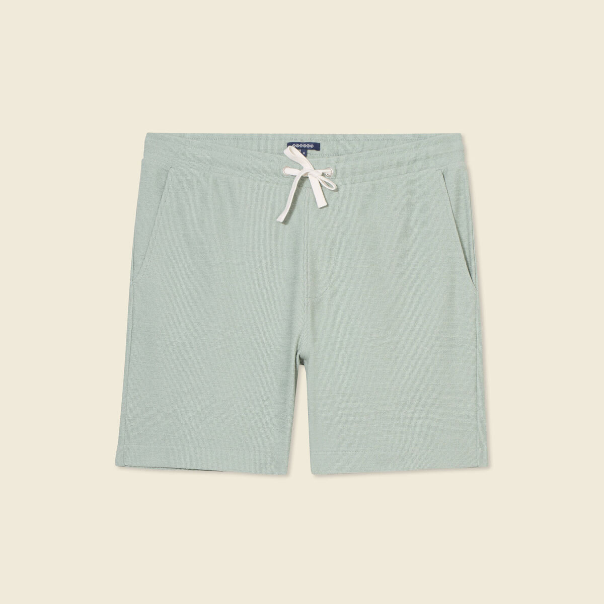 Short droit avec cordon vert olive homme