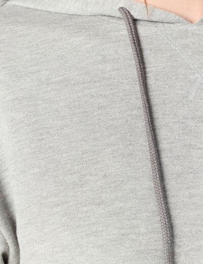 Sweat à capuche gris femme