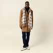 Manteau ajusté boutonné marron homme