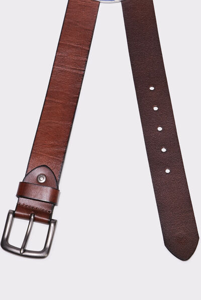 Ceinture en cuir marron homme