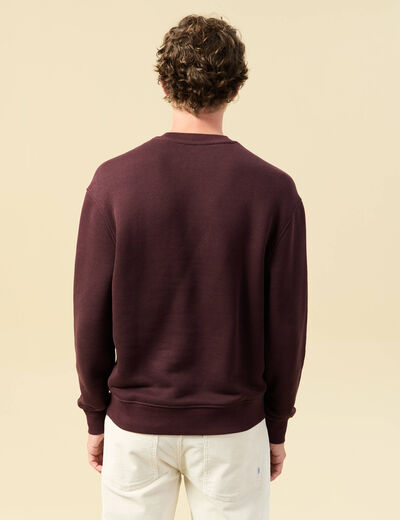 Sweat manches longues bordeaux homme