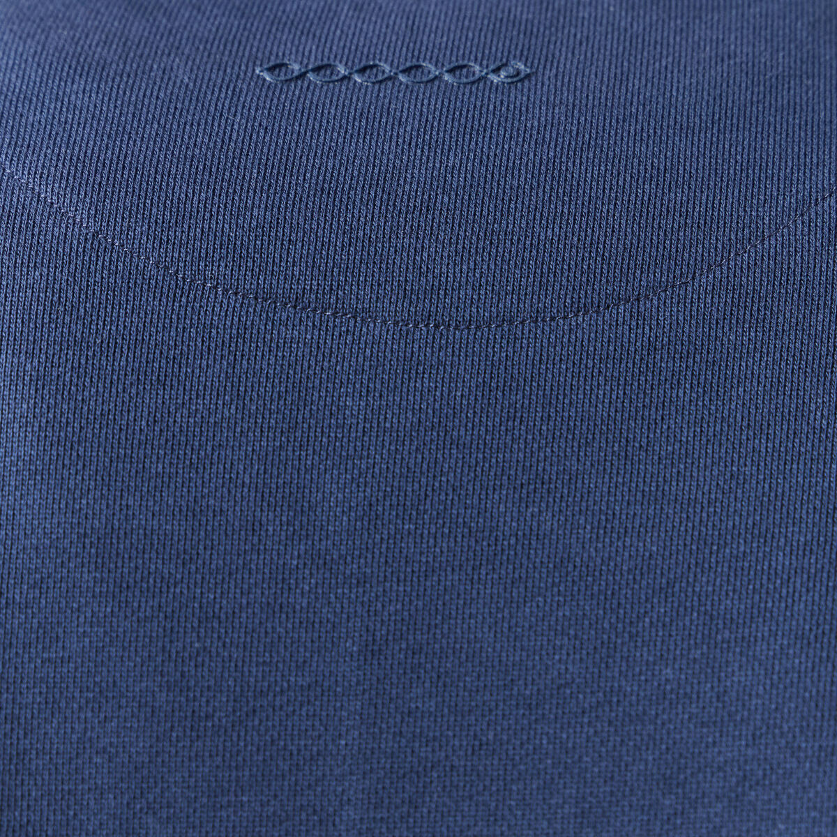 Sweat col rond manches longues en coton bleu marine homme
